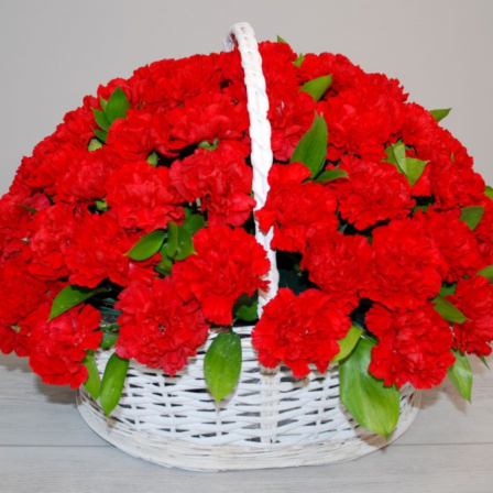 Impression Bouquet: 75 Red Carnations