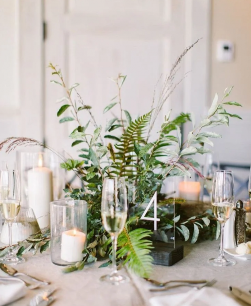 «Emerald Grasses» – Full Wedding Set (Bridal bouquet, boutonnière, one bridal table decoration, and your choice of guest table decorations) - Image 4