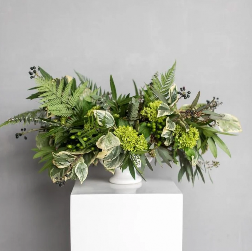 «Emerald Grasses» – Full Wedding Set (Bridal bouquet, boutonnière, one bridal table decoration, and your choice of guest table decorations) - Image 6