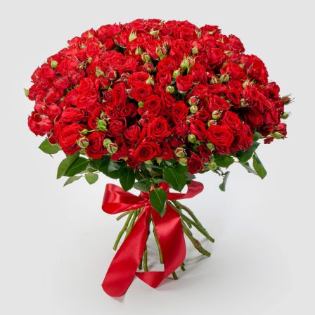 Fiery Heart: Bouquet of 37 Spray Roses
