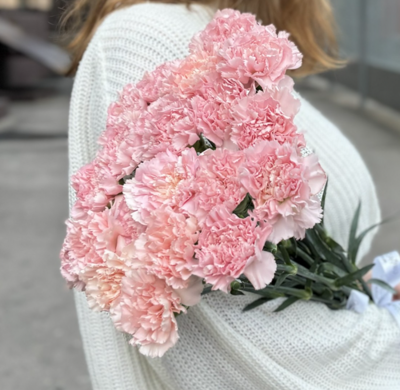 Petal Poetry: 20 Pink Carnations - Image 3