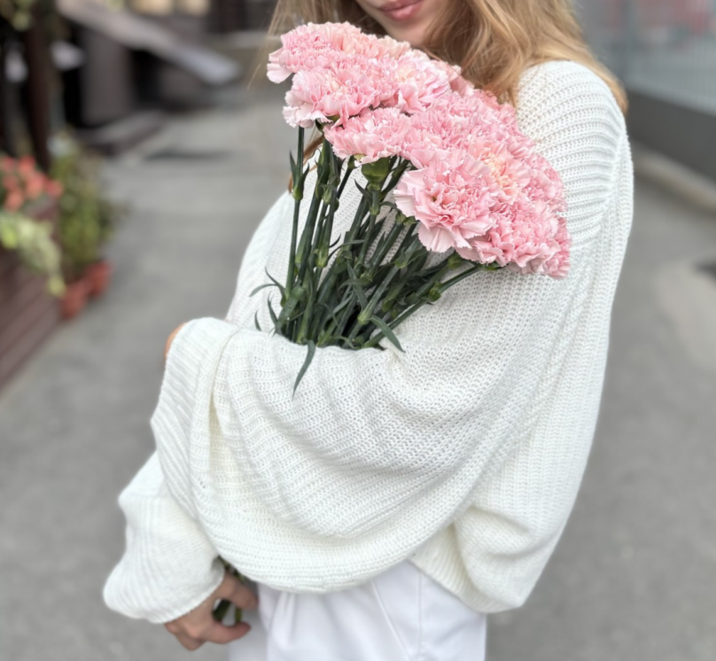 Petal Poetry: 20 Pink Carnations - Image 2