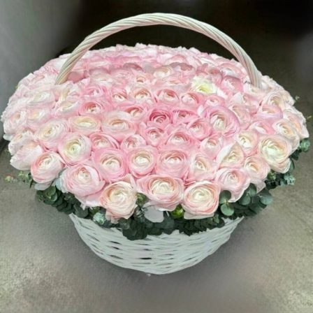 Silk Symphony: 100/200 Ranunculus and Eucalyptus