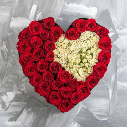 Velvet Secret: 33 Red Roses and White Spray Roses